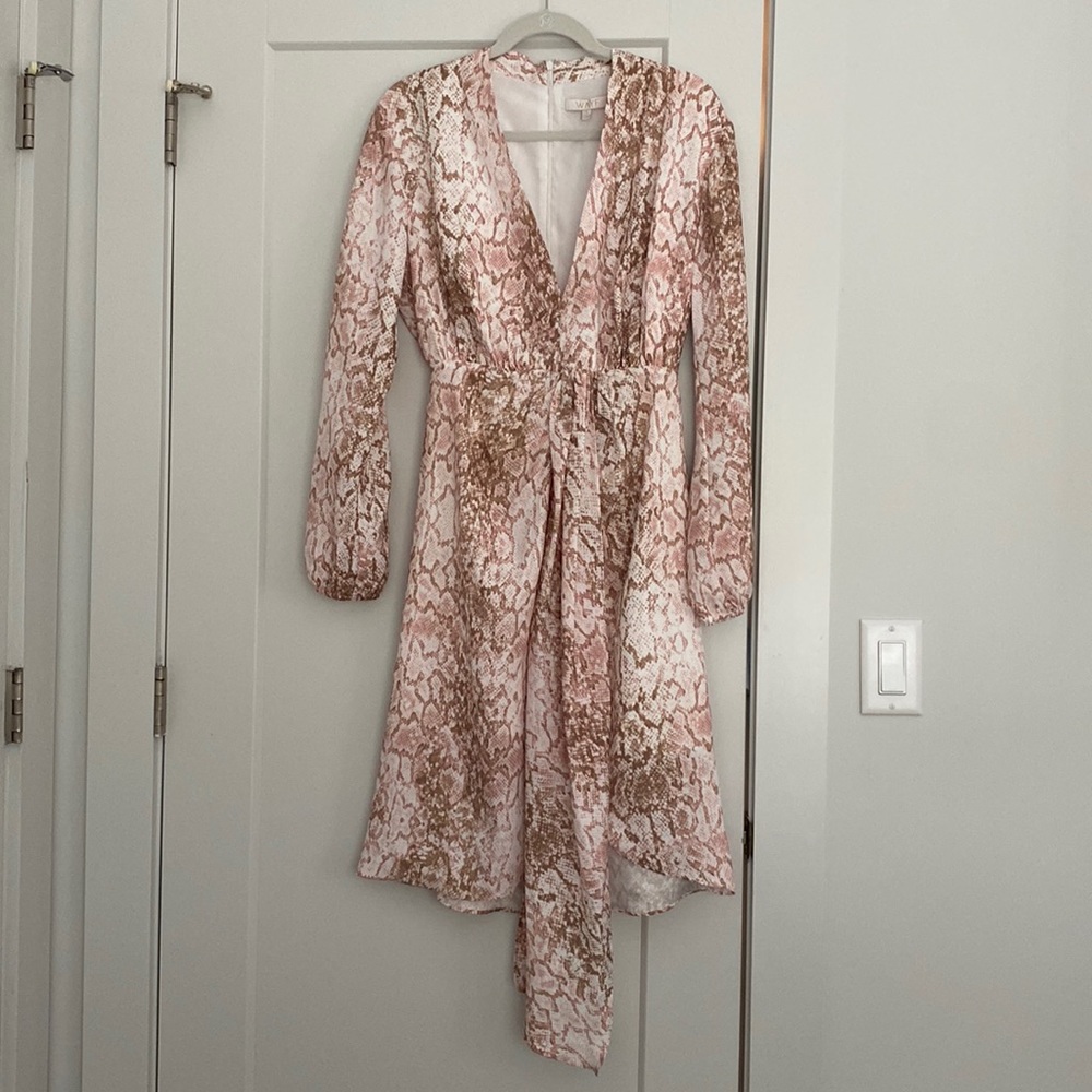 Wayf Reptile Print Dress